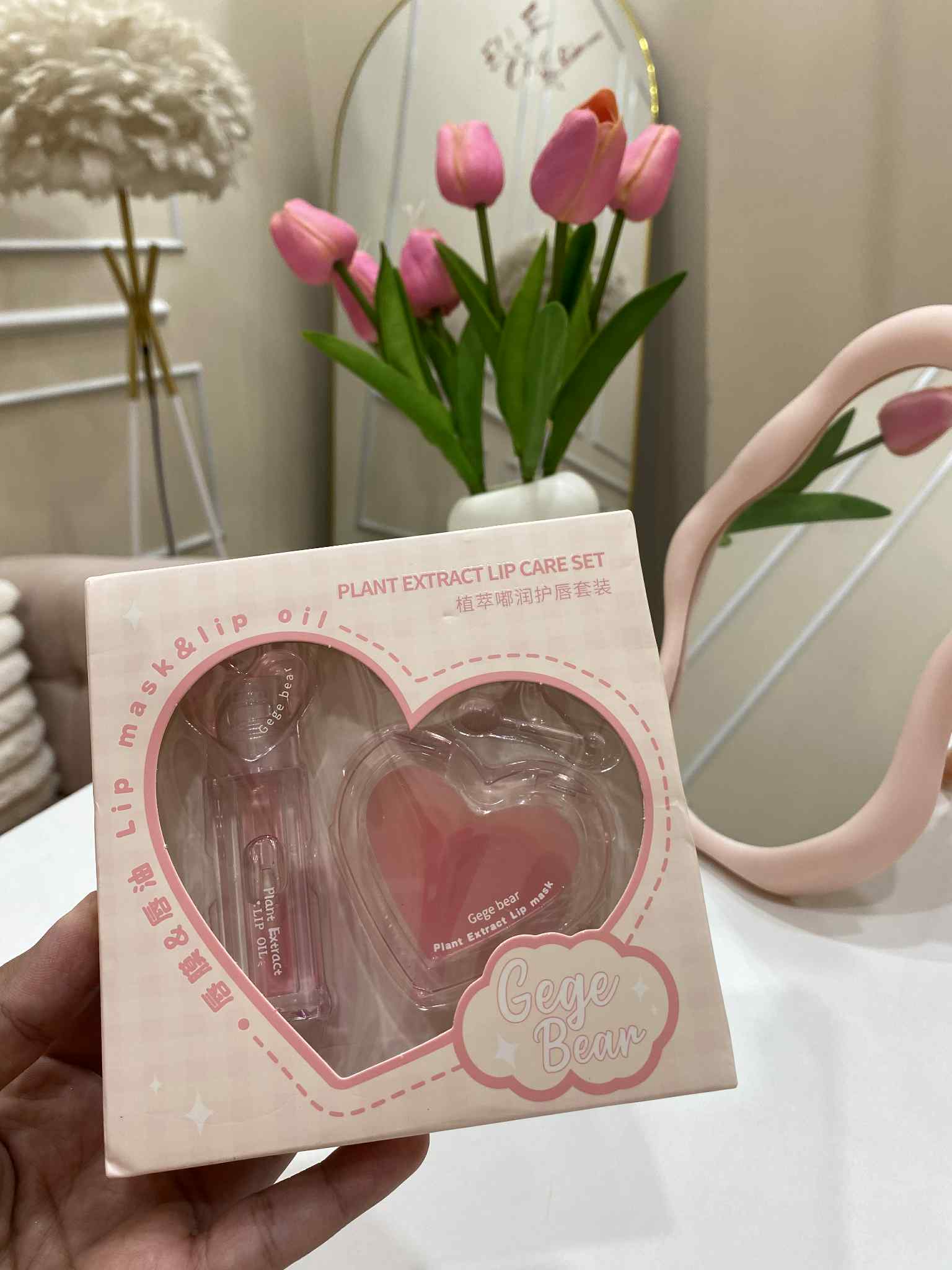 Lip care set pink