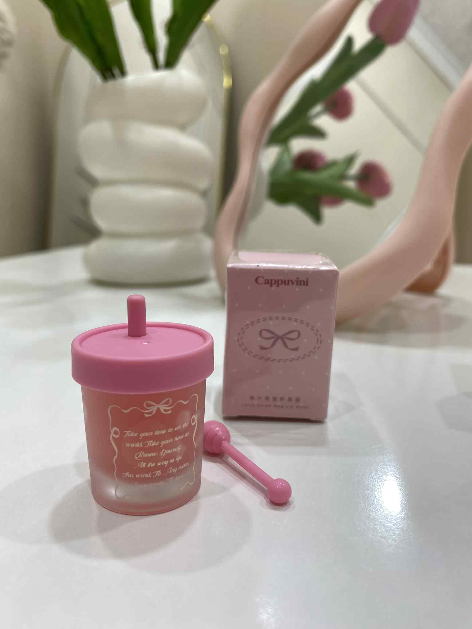 Masque à lèvres en paille à jus