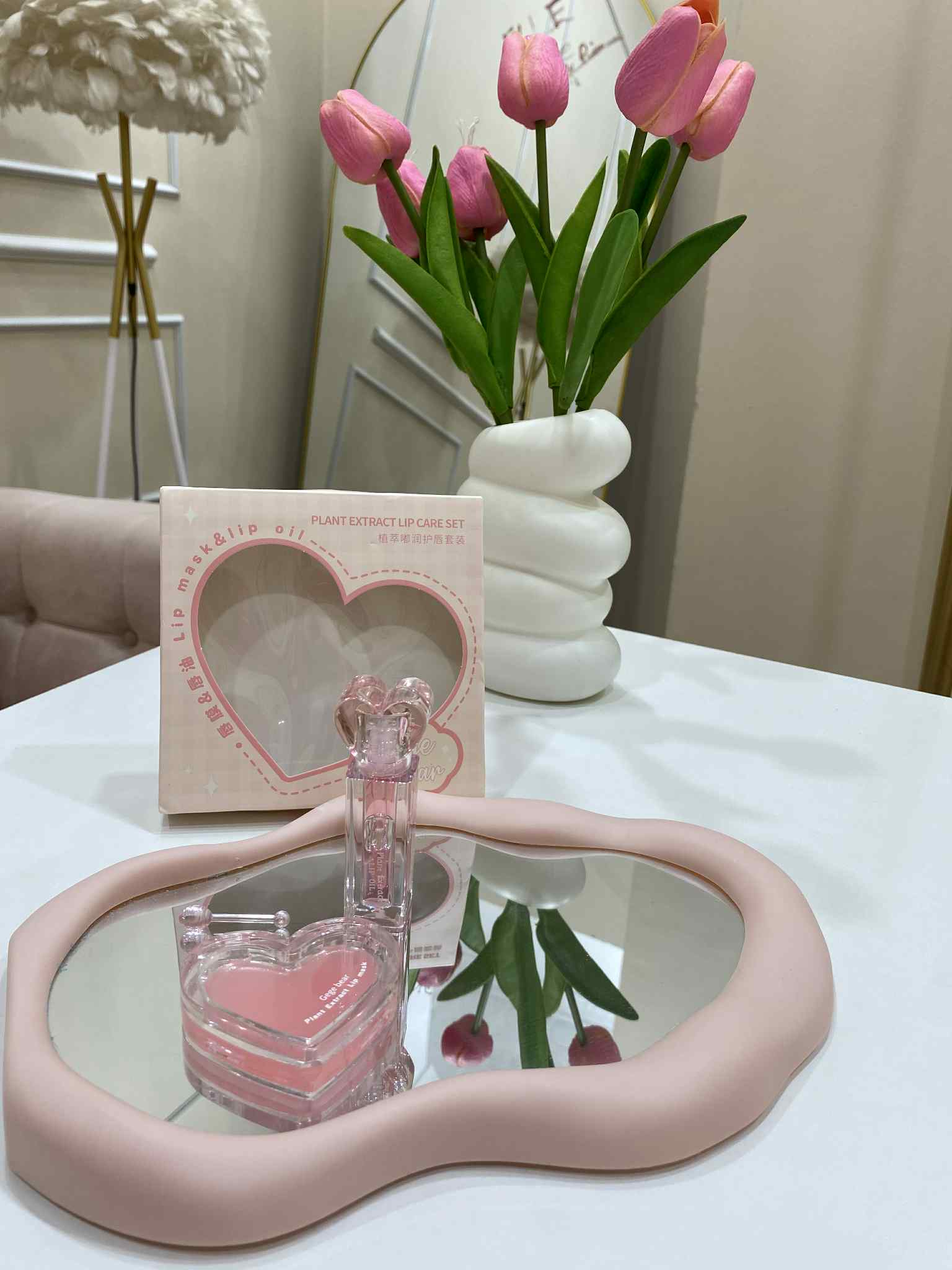 Lip care set pink